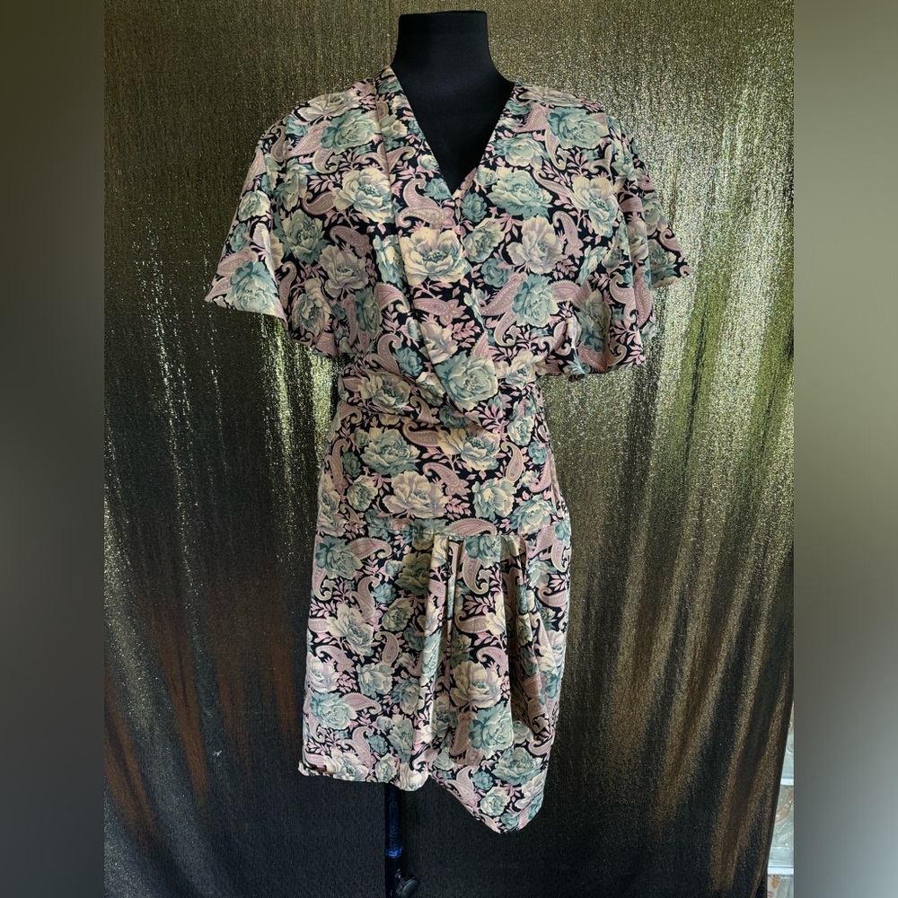 Vintage floral and paisley dress